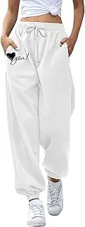 [Generic] Lightweight Casual Pants Women Pants Workout High Waisted Yoga Pants with Pockets Summer Clothes for Women