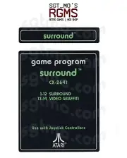 Atari 2600 Replacement Text Style Label - Surround