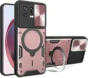 Compatible with Samsung Galaxy A14 4G Case,Car Mount Magnetic Shell Compatible with Samsung Galaxy A14 5G Kickstand with Slide Lens Case Cover Fen