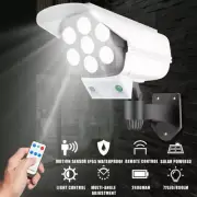 Solar Power Dummy Security Camera Fake LED Wall Light Outdoor Surveillance CCTV