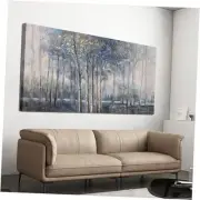 Canvas Wall Art Decor Pictures Wall Decor 48L" x 24W" Dark Blue Wrapped Canvas