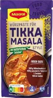 3 x MAGGI Tikka Masala Style seasoning paste (No preservatives, vegetarian) New