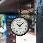 Double Sided Wall Clock Wall Hanging Clock for Living Room Bedroom Patio