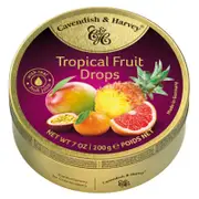 Cavendish & Harvey Tin Tropical Fruit Drops 200g