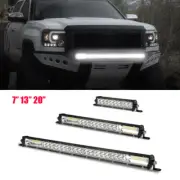 7" 13" 20" LED Work Light Bar Offroad Combo Spot Flood Fog Driving Dual Row SUV