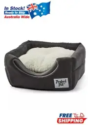 Perfect Pet Cube Cat House - Charcoal Cat Bed, Cushioned Soft Blanket Bed Pet