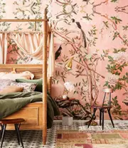 Pink/Yellow Magnolia Flower Blossom Removable Wall Mural B78