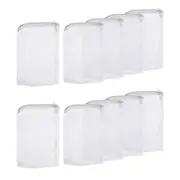Catzon 10 Pcs Aquarium Filter Media Bags with Zipper for Activated Carbon Biospheres-White