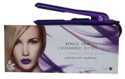 HSK #61 METALIC PINK CERAMIC HAIR STYLER 1.25" HAIR IRON STRAIGHTENER #2