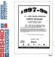 1997 1998 Jeep Grand Cherokee Part Numbers Book List Guide CD Interchange Prints