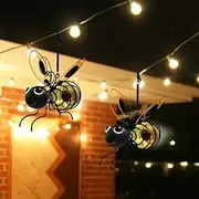 Solar Bees Lights Outdoor, Hanging Bee Solar Garden Light,Solars Bee Simulation Lights, Waterproof Bumble Bees Solar Light for Party Festivals Garden Decor Bir