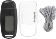 GAROZATION Convenient Step Counter Creative Passometer for Running Walking Portable Black Abs Material
