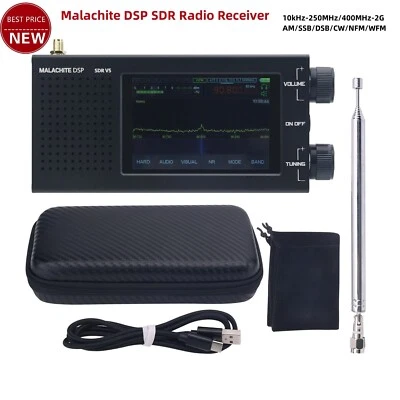 Malachite 10kHz-250MHz 400MHz-2G DSP SDR Radio Receiver V5 with 1.10d Firmware