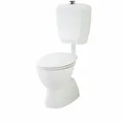 Caroma White Care 400 Connector (S Trap) Suite With Caravelle Care Double Flap Seat WELS 4 Star 4.5L/Full