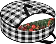 Wreath Container Bag - Christmas Dustproof Bag for Wreath Storage | Garland Container Box with Handle Halloween Easter Wreath Organizer for Basement, Garage