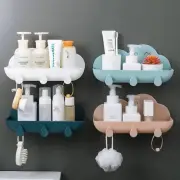 Punch Free Bathroom Storage Rack Cloud Shape Organizer Rack Shower Shelves