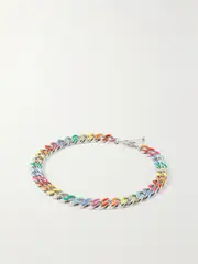 [FRY POWERS] FRY POWERS - Unicorn Rainbow Sterling Silver And Enamel Necklace - One size One size Silver