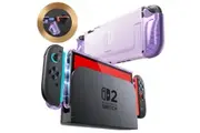 For Nintendo Switch 2 Crystal Protective Clear Case With Quick Release Joycon Design And TPU Grip