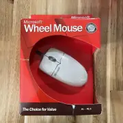Factory Sealed Microsoft Wheel Mouse X08-70343 Cream - NEW SEALED