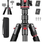 78" Lightweight Aluminum Travel Tripod & Monopod for DSLR & Spotting Scopes
