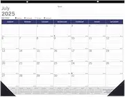 Blueline® DuraGlobe™ Academic Monthly Desk Pad Calendar, 13 Months, July 2025 to July 2026, Bamboo Fiber Paper, 22" x 17" (CA177227-26)