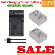 2x NB-10L NB10L Digital Li-ion Battery Pack And Led Usb Charger For Canon Camera