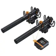 Comica VM40 Combo Shotgun Microphone,Super Cardioid Dual-Channel Wireless Mic