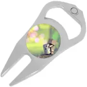 Cute Robot Golf Ball Marker Divot Repair Tool Bottle Opener