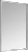 Amazon Basics Rectangular Wall Mirror 61 x 91 cm - Peaked Trim, Nickel
