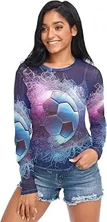 [RPLIFE] Cool Football Women's Sheer Mesh Sleeve Top S-XXL