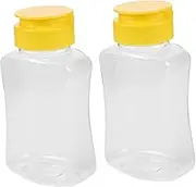 CRILSTYLEO 1 Set Refillable Squeeze Condiment Bottles with Caps Squeeze Sauce Containers for Ketchup Salad Dressing and Syrups for Home Barbecue and Baking Use
