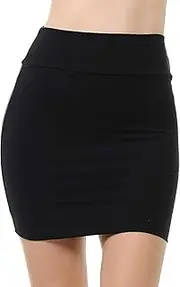 [Sweet Hearts] Mini Pencil Skirt for Women- Above Knee Basic Basic Bodycon Skirt Made in USA