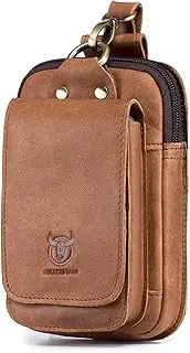 [Nurdo] Men Vintage Leather Belt Bag, Leather Bumbag Travel Cell Phone Purse Wallet Waist Bag Fanny Pack