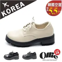 在飛比找momo購物網優惠-【OLLIE】韓國空運。四季綁帶穿搭5.5CM厚底樂福鞋/大