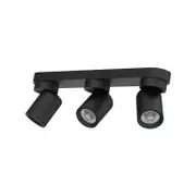 Click 3 Head Adjustable GU10 Spotlight - Matte Black Finish