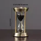 1/3/5/10/15 Minutes Metal Hourglass Sand Clock Timer Living Room Office Ornament