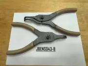 Snap-on Tools NEW 2pc COMBAT TAN LARGE SIZE .090 Tip 45° & 90° Snap Ring Pliers