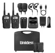 UNIDEN UH825-2TP 2 Watt UHF Handheld 2-Way Radio Tradies Pack 80ch Hard case