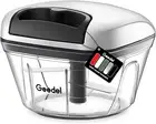 Manual Food Processor Vegetable Chopper, Geedel Pull Chopper with String, Food