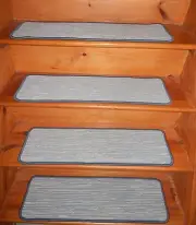 13 STEP 9" X 30" + Landing 30'' x 32'' Woven Tufted Wool Carpet Stair Treads.