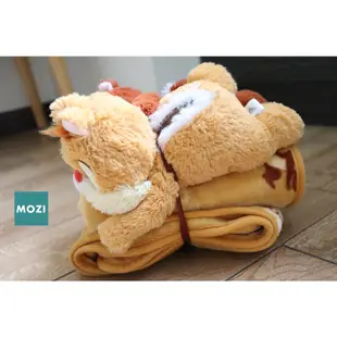 【MOZI選物】全新‧現貨‧日本帶回‧ˇ迪士尼奇奇蒂蒂質感毯子，附奇奇蒂蒂玩偶