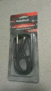 NEW RadioShack 6 FT Audio Cable 1/4 6.3mm Mono Male To RCA Phono Female 4202377