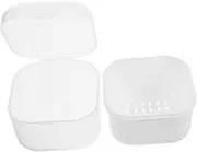 Detachable Plastic Tray Soaking Bowl Nail Tool Cleaner Case for Salon Home and Professional Use