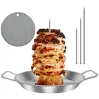 Al Pastor Skewer for Grill Vertical Skewer Stand with 3 Spikes 8in/10in/12in⃪