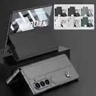 For Samsung Galaxy Z Fold 6 Luxury Flip Case with Screen Protector Stand Holder