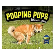 Dogs Pooping Calendar 2025, Puppy Poop Calendar 12 Monthly, Dogs Pooping in Beautiful Places 2025 Wall Calendar, Funny Calendar 2025 Dog, For Colleagues and Friends
