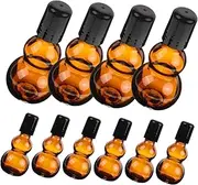 ARTSEWPLY 10Pcs Refillable Glass Perfume Bottles Essential Oil Container Portable Empty Cosmetic Vials Elegant and Lightweight Travel Accessories for Fragrance and Lotion