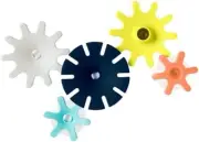 Boon B11375 COGS Building Set 5pcs, Baby Bath, Suction Gears Bathtub Toy, Kids
