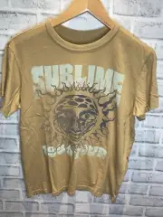 NWT AMERICAN EAGLE AE SUBLIME GRAPHIC T-SHIRT SMALL TEE CAMEL AE BAND TEE
