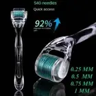 Hair Growth Micro Needle Roller 540 Titanium Essence Importer Face Scurf Skin